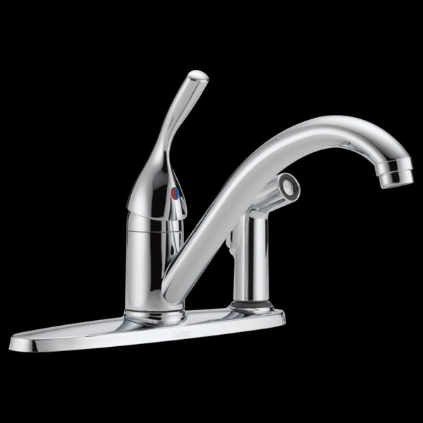 Delta 300-DST Single Handle Kitchen Faucet with Integral Spray