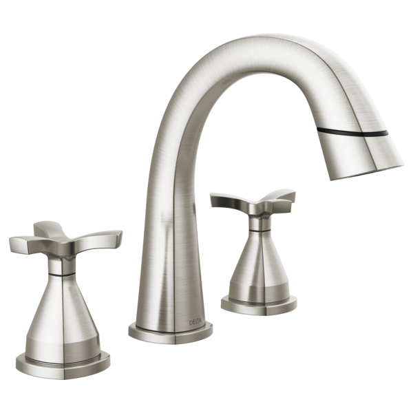 Delta 357756-PD-PR-DST Two Handle Widespread Pull Down Bathroom Faucet