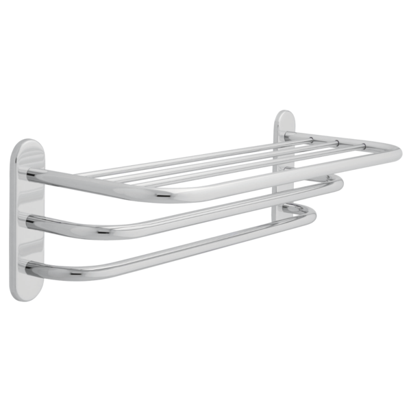 Delta 43424 24" Brass Towel Shelf with Two Bars, Concealed Mounting