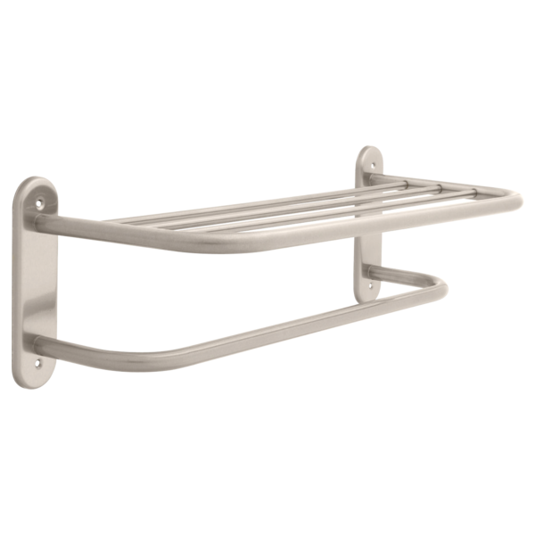 Delta 43624 24" Metal Towel Shelf with One Bar, Exposed Mounting