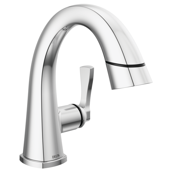 Delta 577-PD-PR-DST Single Handle Pull Down Bathroom Faucet