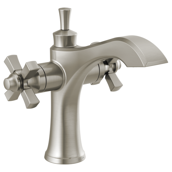 Delta 857-DST Two Handle Single Hole Monoblock Bathroom Faucet