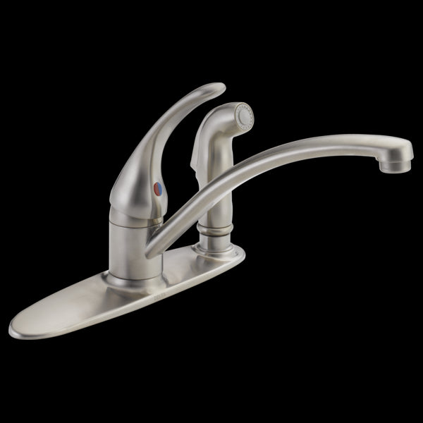 Delta B3310LF Single Handle Kitchen Faucet with Integral Spray