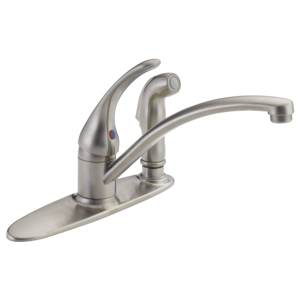 Delta B3310LF Single Handle Kitchen Faucet with Integral Spray