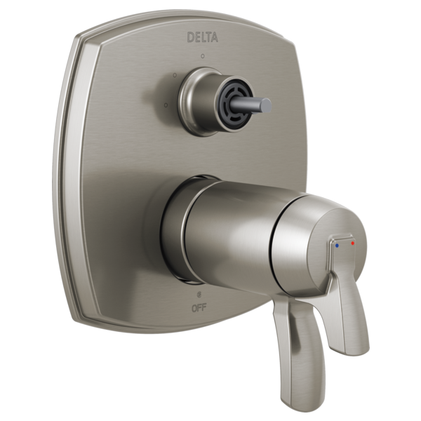 Delta T27T876-PR-LHP 17 Thermostatic Integrated Diverter Trim with Three Function Diverter Less Diverter Handle