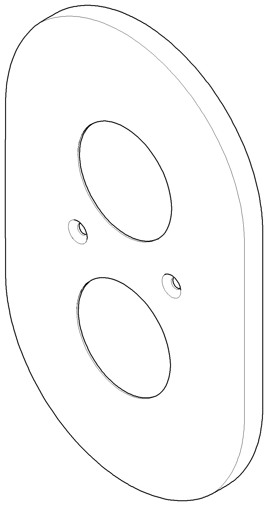 Dornbracht 091102058-06 Escutcheon For Thermostat With Volume Control 245 X 145 X 9 Mm - Brushed Platinum