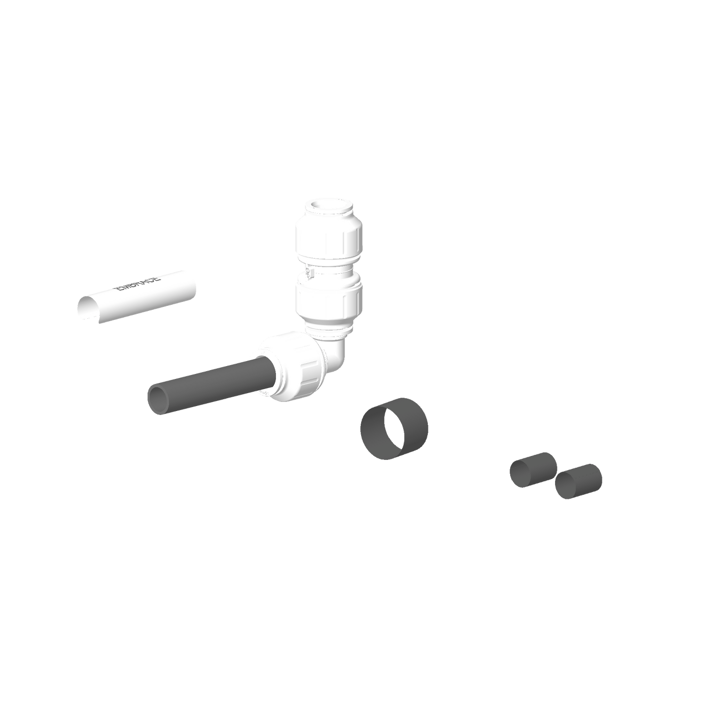 Dornbracht 9024043450190 Aquamoon Pipe Fittings Angled Connector Set Embrace 124 X 104 X 35