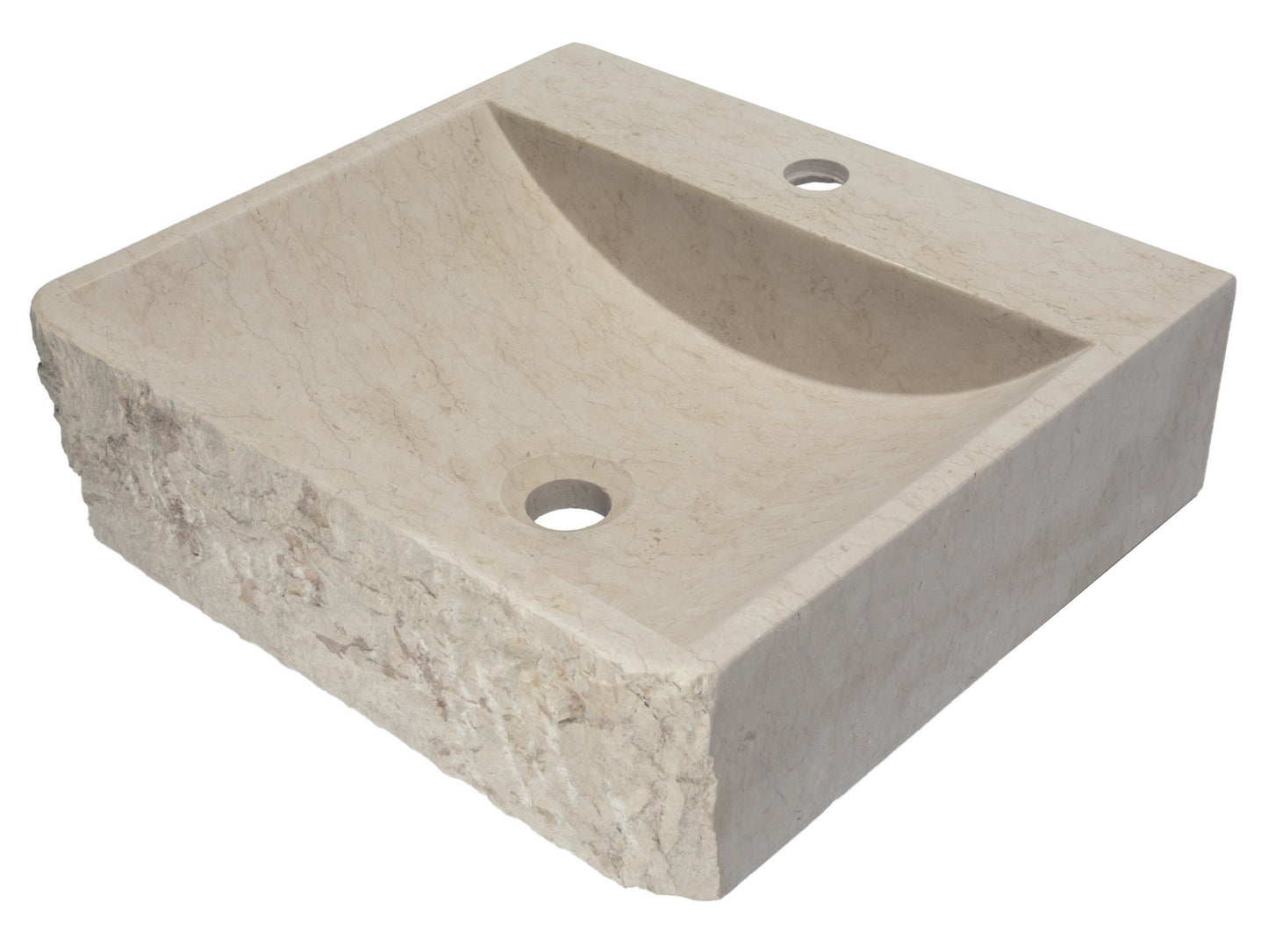 Eden Bath EB_S061SY-P Rectangular Sloped Vessel Sink with Faucet Extension