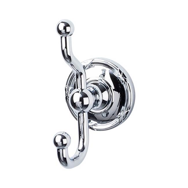 Top Knobs ED2E Edwardian Bath Double Hook - Ribbon Backplate