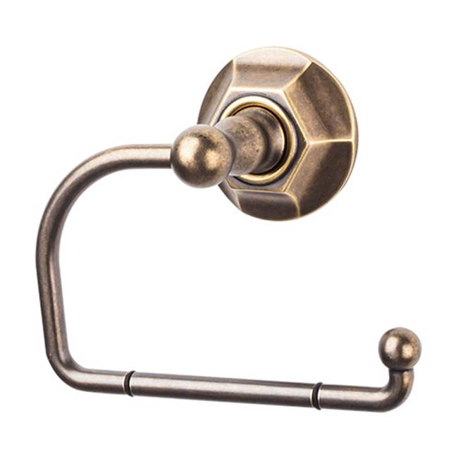 Top Knobs ED4B Edwardian Bath Tissue Hook - Hex Backplate