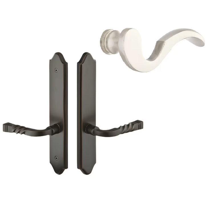 Emtek 1185CRH Multi Point C1 , Dummy Pair , Concord Style , 2" x 10-1/2" , Cortina Lever , RH - Parent