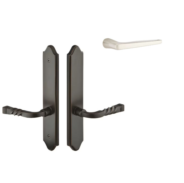 Emtek 1181HERLH Multi Point C1 , Keyed with American Cyl , Concord Style , 2" x 10" , Hermes Lever , LH - Parent