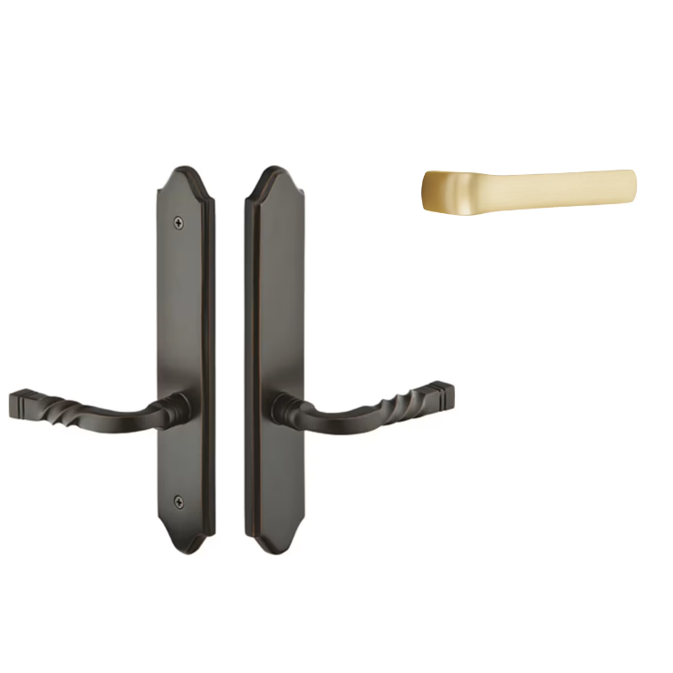 Emtek 1181SPNLH Multi Point C1 , Keyed with American Cyl , Concord Style , 2" x 10" , Spencer Lever , LH - Parent