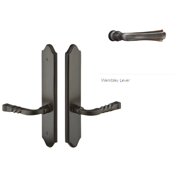 Emtek 1181WMLH Multi Point C1 , Keyed with American Cyl , Concord Style , 2" x 10" , Wembley Lever , LH - Parent