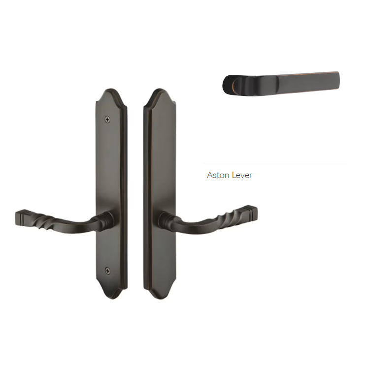 Emtek 1581ASTRH Multi Point C5 , Keyed with Euro Profile Cyl , Concord Style , 2" x 10" , Aston Lever , RH - Parent