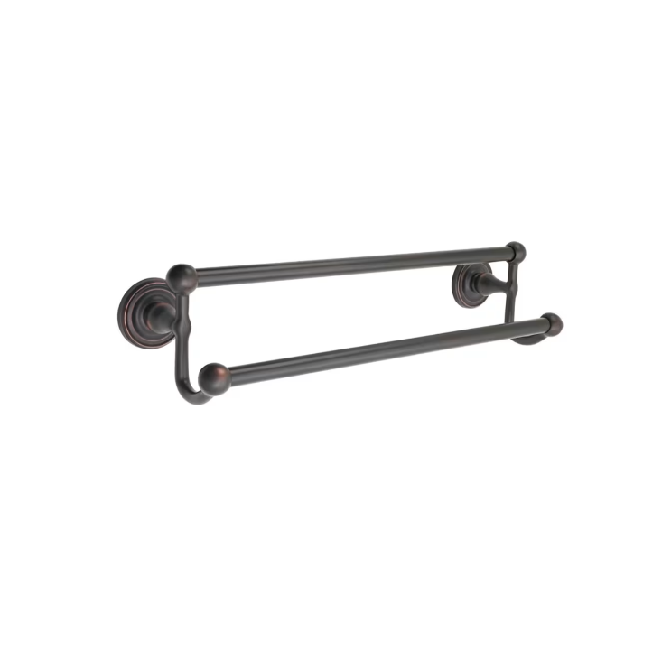 Emtek 2603122 Traditional Brass Double Towel Bar 18" , Watford Rosette - Parent