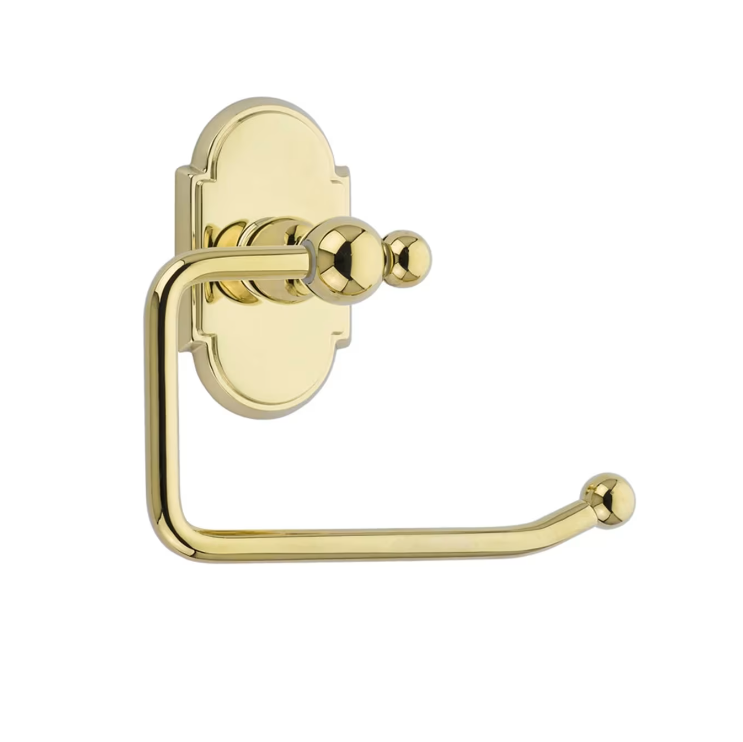 Emtek 260418 Traditional Brass Paper Holder Bar Style , Square Hammered Rosette - Parent