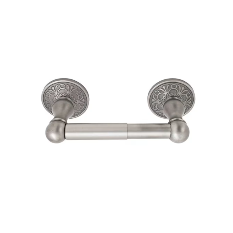 Emtek 260518 Traditional Brass Paper Holder Spring Rod Style , Square Hammered Rosette - Parent
