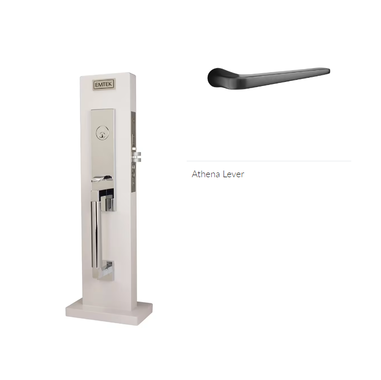 Emtek 3037ATNLH Dummy , Hercules Knurled Monolithic Mortise , Athena Lever , LH - Parent