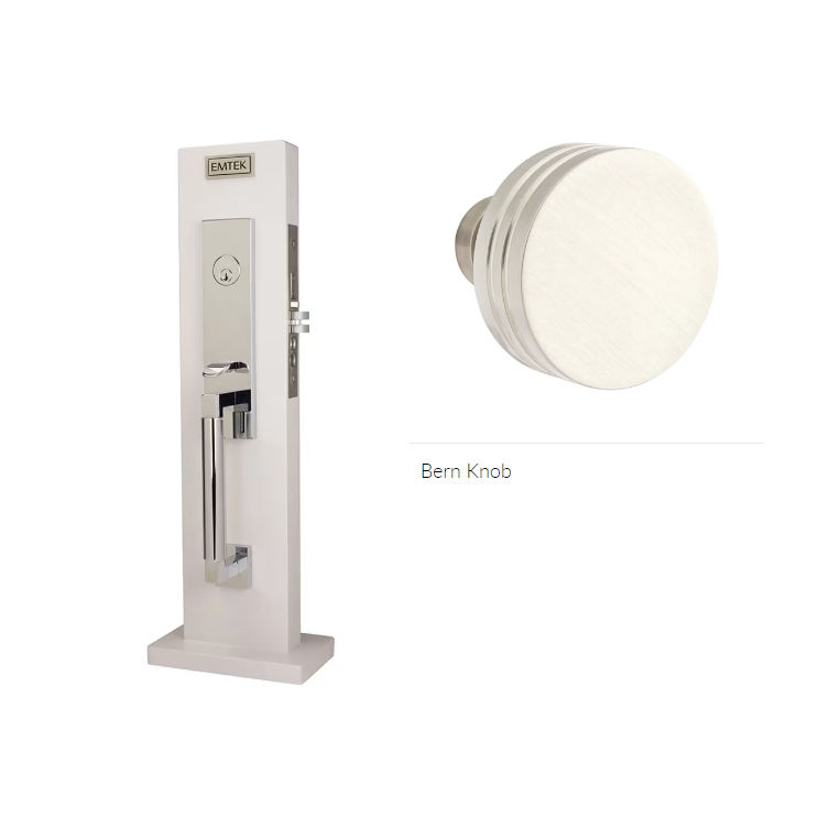 Emtek 3035BN Dummy , Hercules Smooth Monolithic Mortise , Bern Knob - Parent