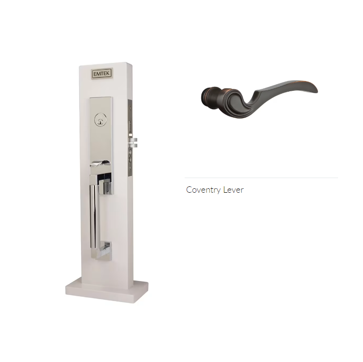 Emtek 3035CVRH Dummy , Hercules Smooth Monolithic Mortise , Coventry Lever , RH - Parent