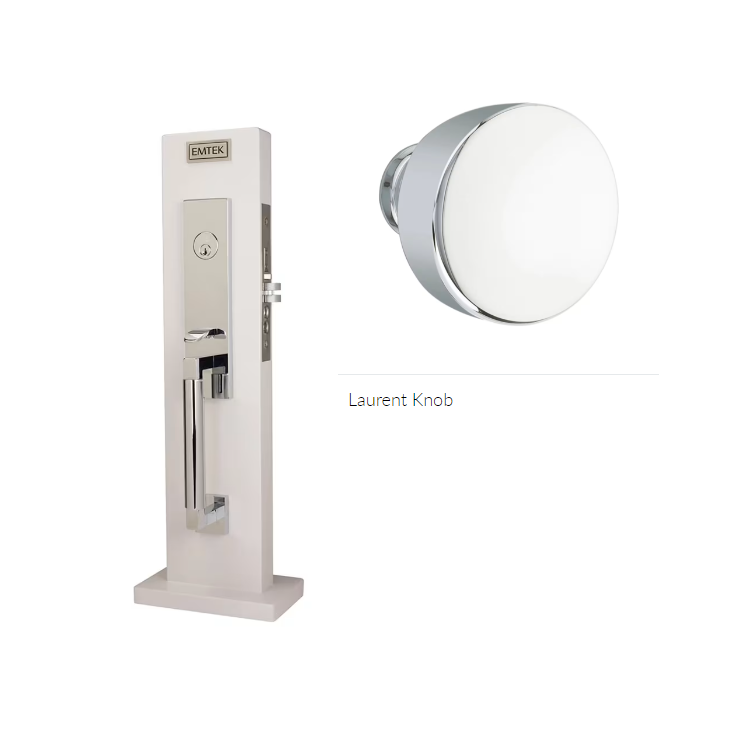 Emtek 3037LAU Dummy , Hercules Knurled Monolithic Mortise , Laurent Knob - Parent