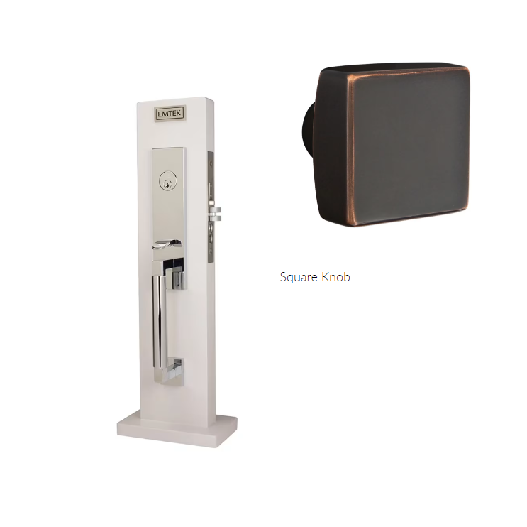 Emtek 3035SQU Dummy , Hercules Smooth Monolithic Mortise , Square Knob - Parent