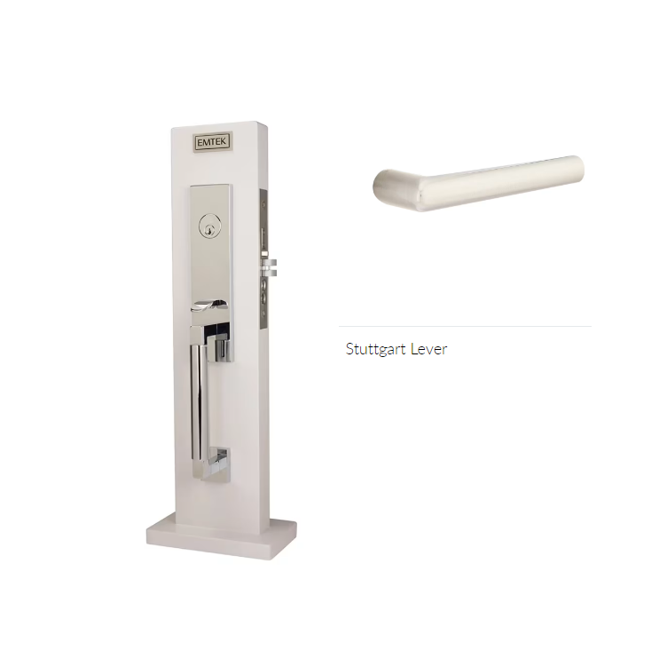 Emtek 3037STULH Dummy , Hercules Knurled Monolithic Mortise , Stuttgart Lever , LH - Parent
