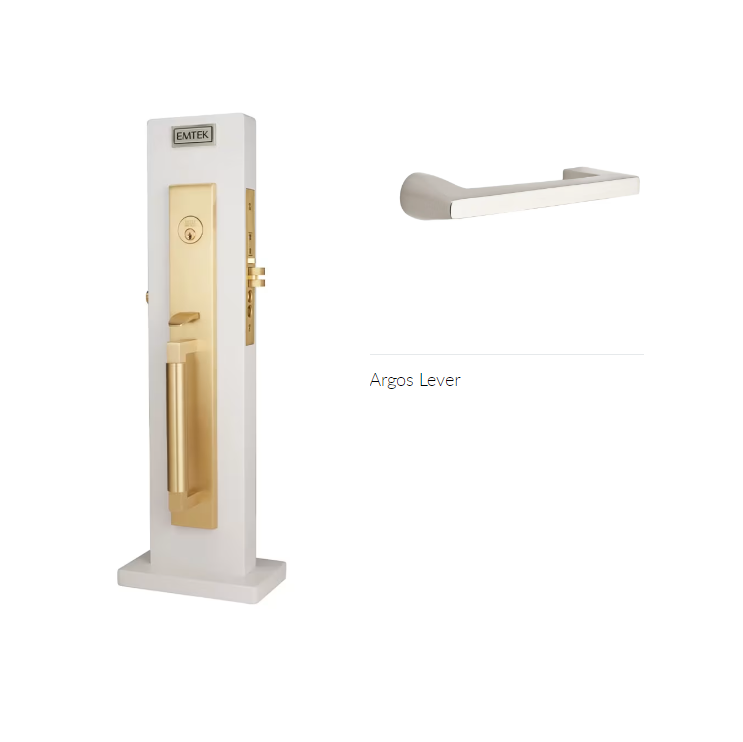Emtek 3036AGRH Dummy , Hercules Smooth Full Length Mortise , Argos Lever , RH - Parent