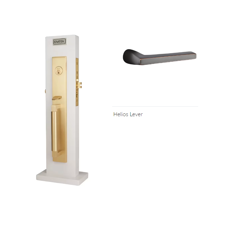 Emtek 3038HLORH Dummy , Hercules Knurled Full Length Mortise , Helios Lever , RH - Parent