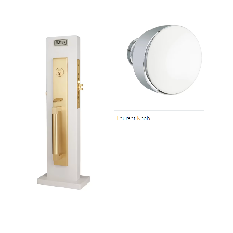 Emtek 3036LAU Dummy , Hercules Smooth Full Length Mortise , Laurent Knob - Parent