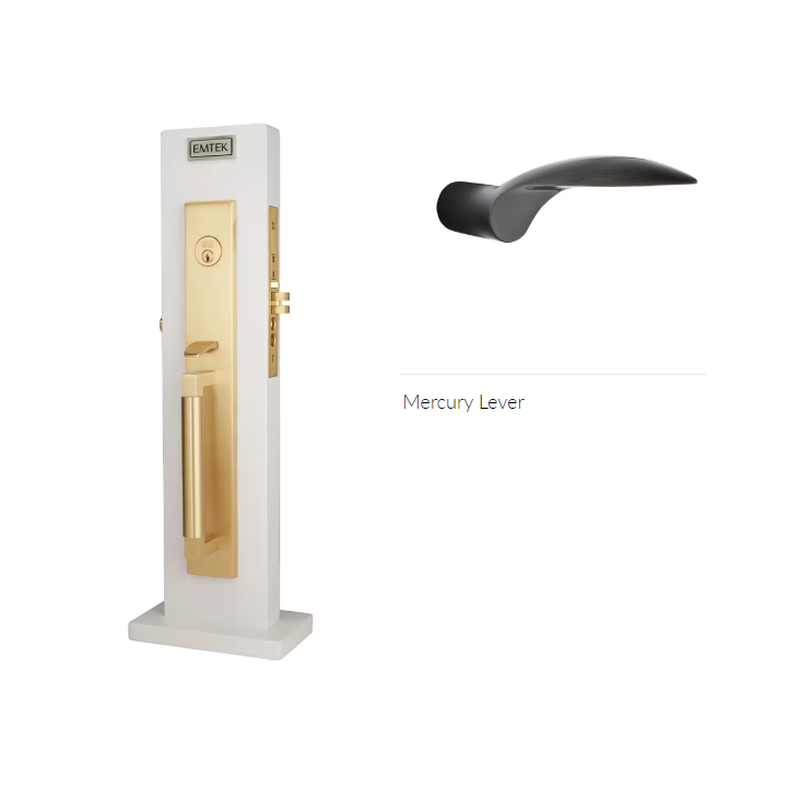 Emtek 3036MCLH Dummy , Hercules Smooth Full Length Mortise , Mercury Lever , LH - Parent