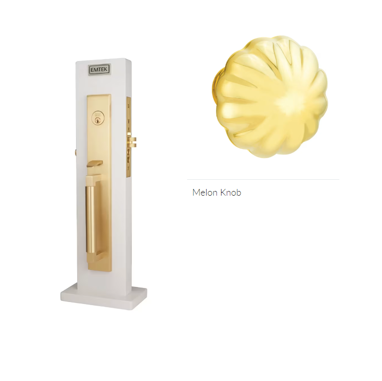 Emtek 3038MN Dummy , Hercules Knurled Full Length Mortise , Melon Knob - Parent