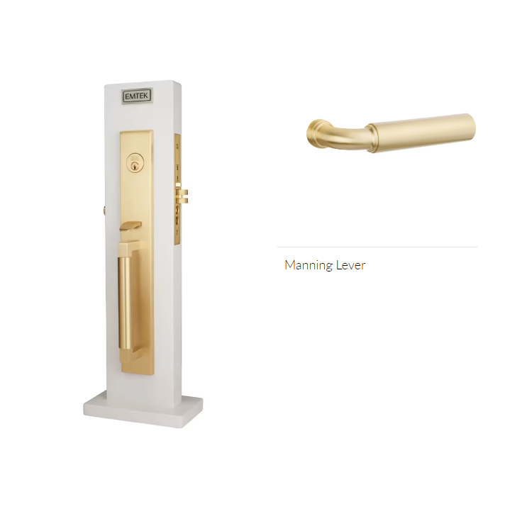 Emtek 3036MNGRH Dummy , Hercules Smooth Full Length Mortise , Manning Lever , RH - Parent