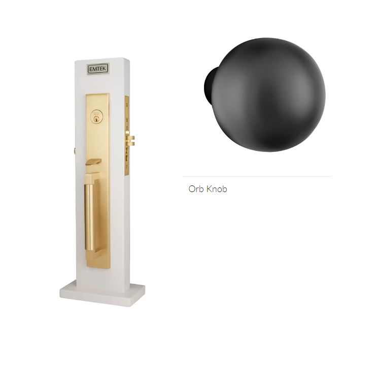 Emtek 3036OR Dummy , Hercules Smooth Full Length Mortise , Orb Knob - Parent