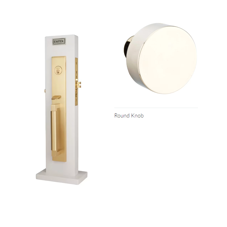 Emtek 3038ROU Dummy , Hercules Knurled Full Length Mortise , Round Knob - Parent