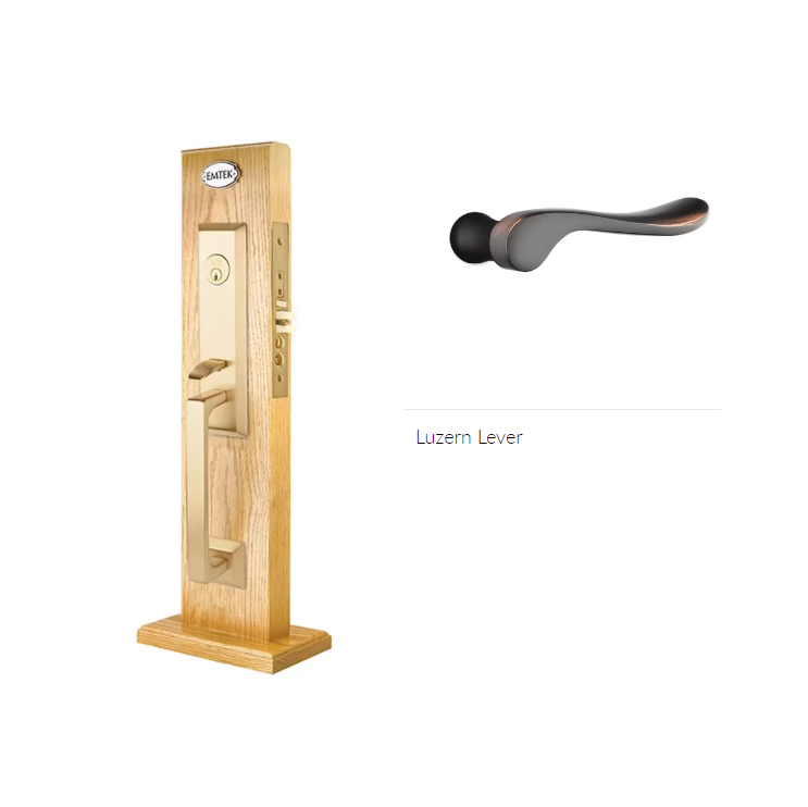 Emtek 3039LURH Dummy , Transitional Heritage Mortise , Luzern Lever , RH - Parent