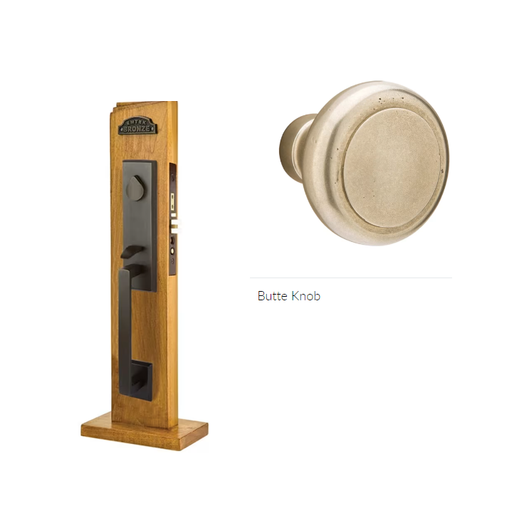 Emtek 3040BU Dummy , Rustic Modern Rectangular Mortise , Butte Knob - Parent