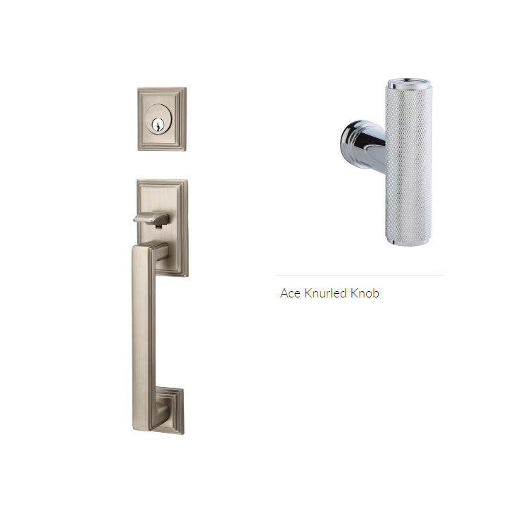 Emtek 4203ACEKN Dummy , Hamden Tub Entry , The Ace Knurled Knob - Parent