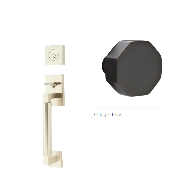 Emtek 4204OCT Dummy , Hercules Smooth , Sectional Tubular Entry Set , Octagon Knob - Parent