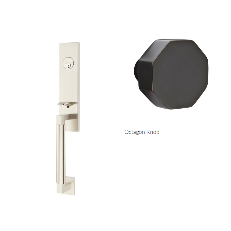 Emtek 4205OCT Dummy , Hercules Smooth , Monolithic Tubular Entry Set , Octagon Knob - Parent