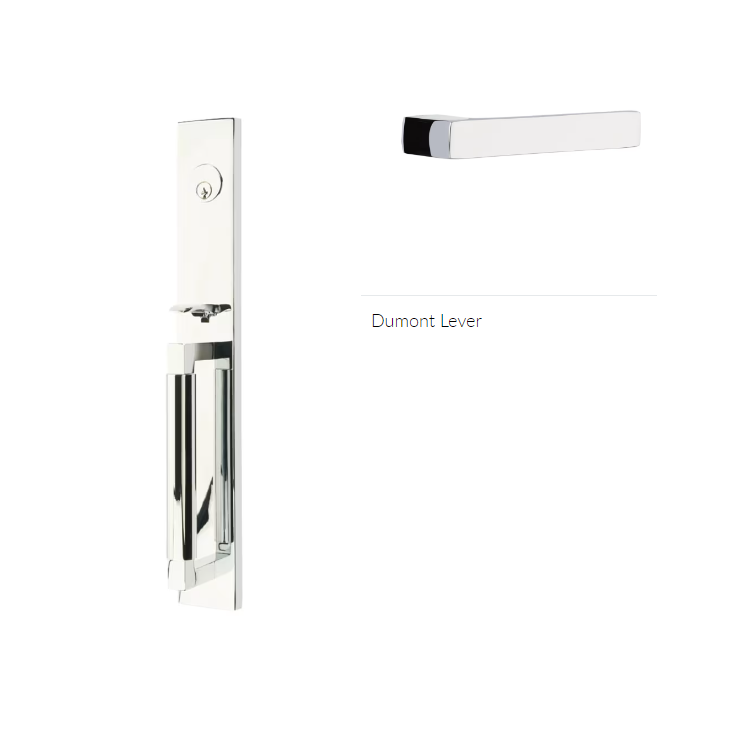 Emtek 4226DTLH Double Cyl , Hercules Smooth , Full Length Tubular Entry Set , Dumont Lever , LH - Parent