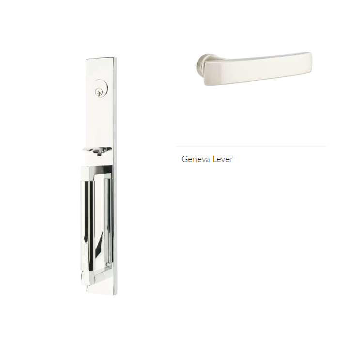 Emtek 4216GVRH Single Cyl , Hercules Smooth , Full Length Tubular Entry Set , Geneva Lever , RH - Parent