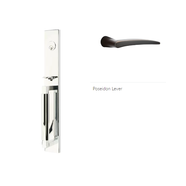 Emtek 4206POSRH Dummy , Hercules Smooth , Full Length Tubular Entry Set , Poseidon Lever , RH - Parent