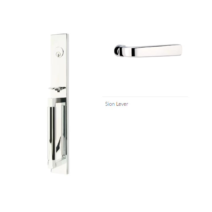 Emtek 4226SIOLH Double Cyl , Hercules Smooth , Full Length Tubular Entry Set , Sion Lever , LH - Parent