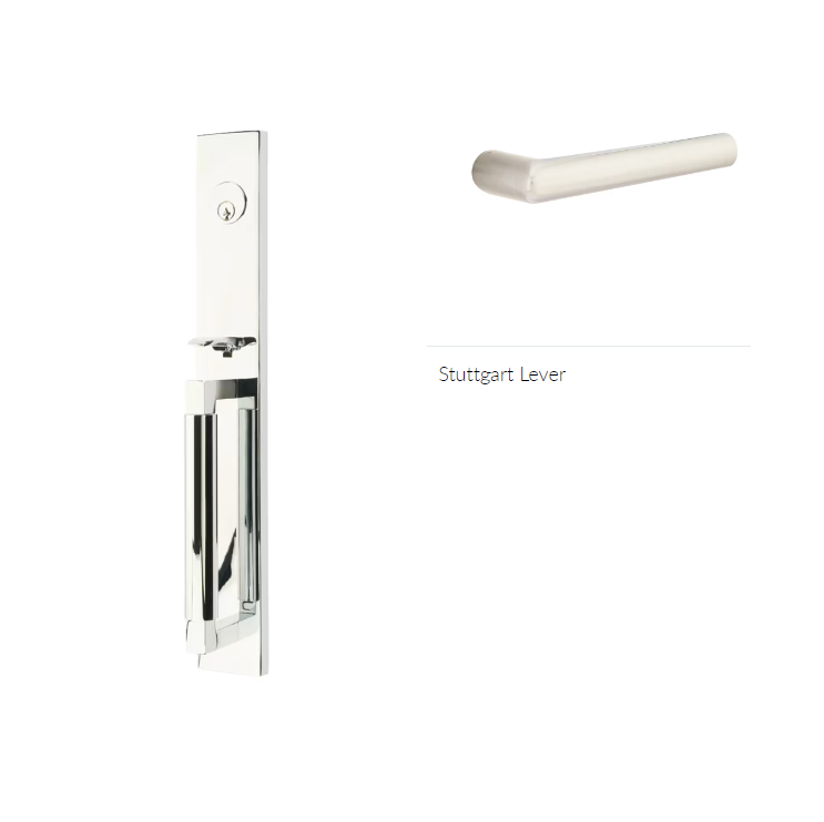 Emtek 4206STULH Dummy , Hercules Smooth , Full Length Tubular Entry Set , Stuttgart Lever , LH - Parent