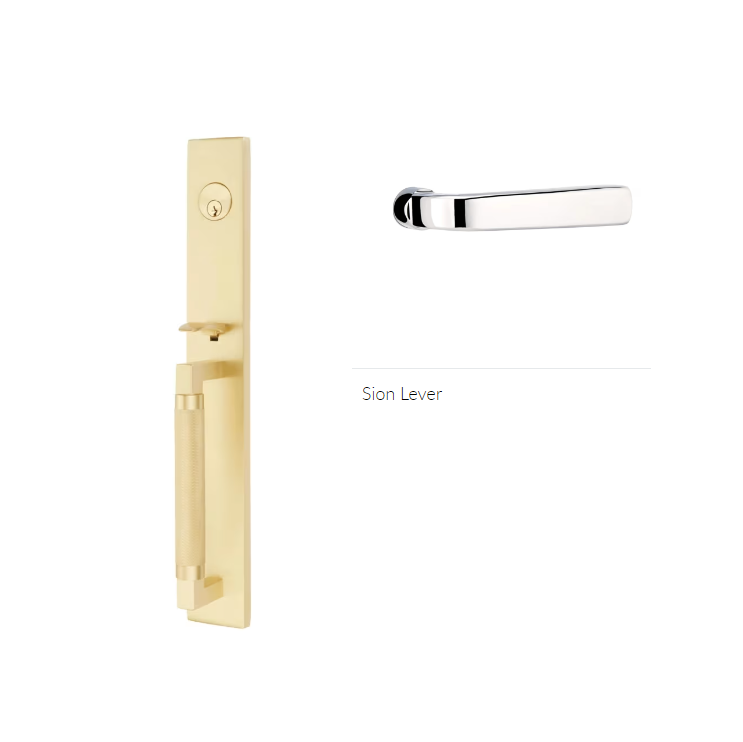 Emtek 4209SIORH Dummy , Hercules Knurled , Full Length Tubular Entry Set , Sion Lever , RH - Parent