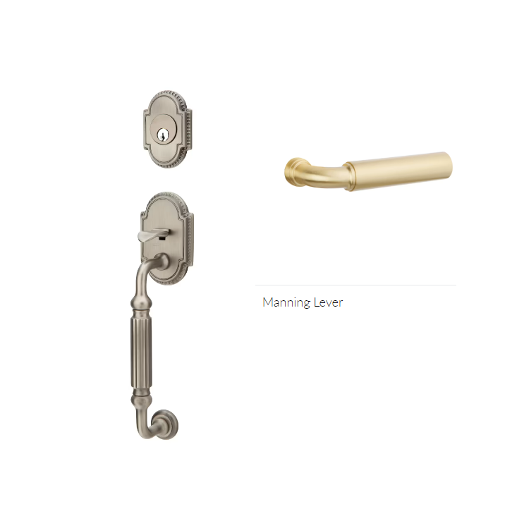 Emtek 4300MNGLH Dummy , Knoxville Tub Entry , Manning Lever , LH - Parent