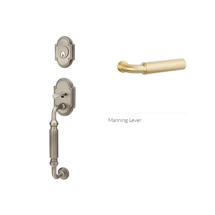 Emtek 4310MNGLH Single Cyl , Knoxville Tub Entry , Manning Lever , LH - Parent