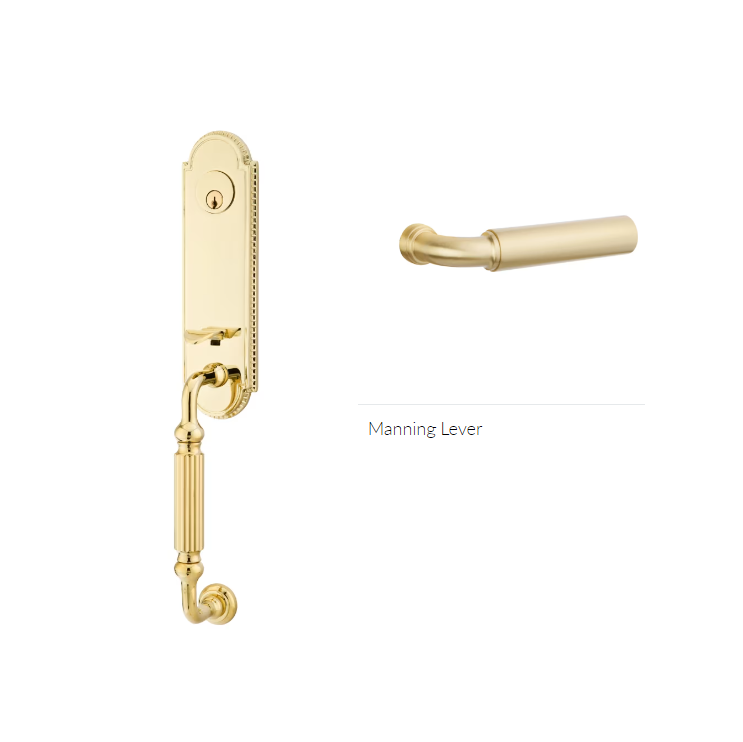 Emtek 4311MNGLH Single Cyl , Orleans Tub Entry , Manning Lever , LH - Parent